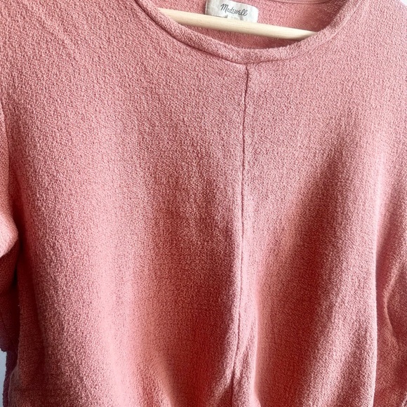 Women's Madewell’s Texture & Thread Short Sleeve Mauve Top Medium - Picture 4 of 6